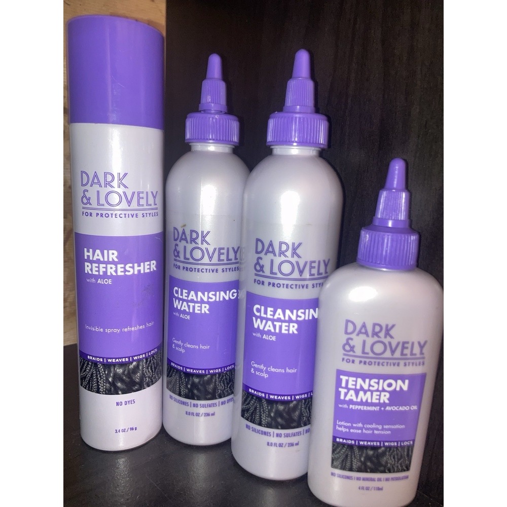 4pcs- Protective Styles Dark & Lovely Cleansing/Refresher/Tamer for Braided Hair